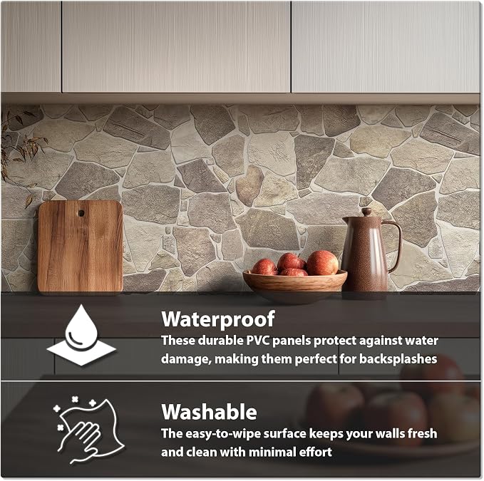 CONCORD WALLCOVERINGS ™ 5 Pack 3D Faux Brick Wall Panels, Lightweight 38.7" x - Image 6