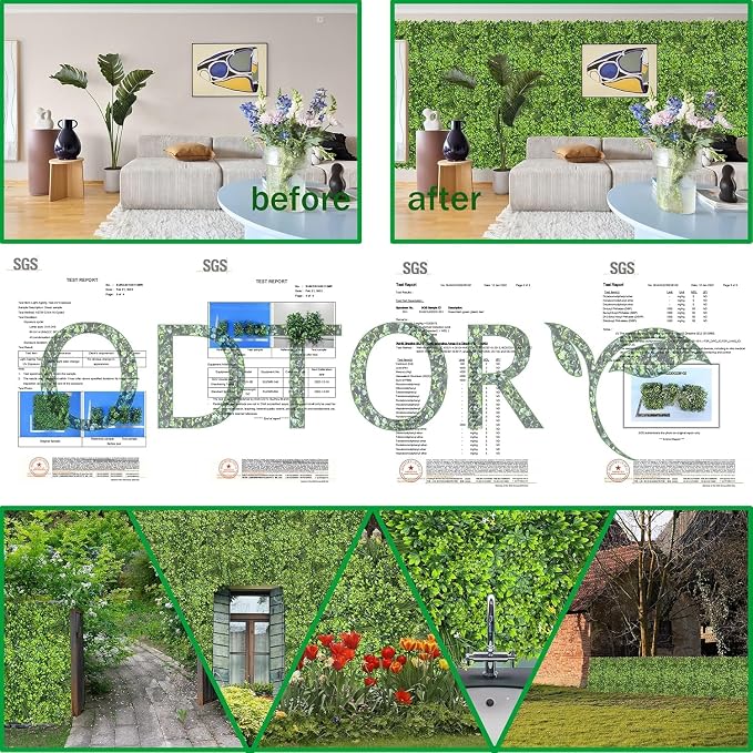 ODTORY Artificial Plant Wall Roll: 72 X144 in UV-Anti Ivy Privacy Fence Screen - Image 6