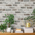 Guvana 17.3"×118" Brick Peel and Stick Wallpaper Brick Wallpaper Grey Brown 3D by Guvana