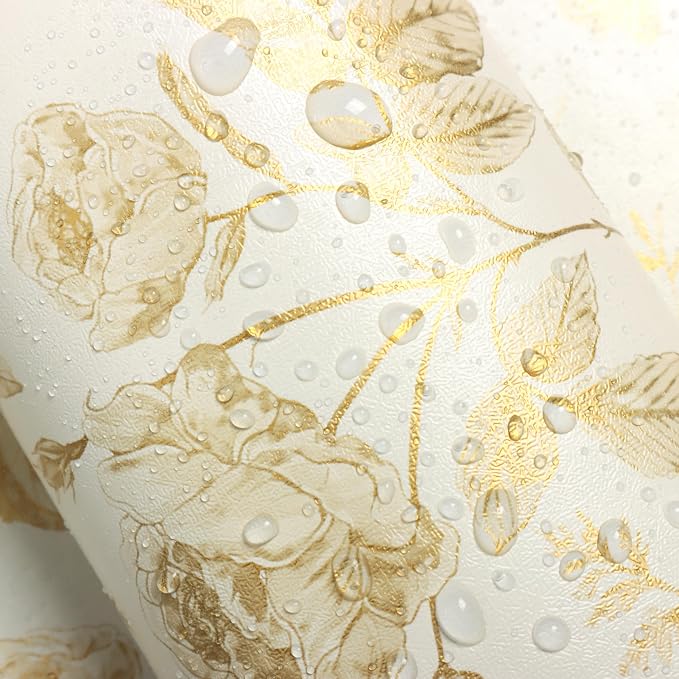 Erfoni 16.9" x118" Boho Floral Peel and Stick Wallpaper Yellow Brown Flower - Image 7