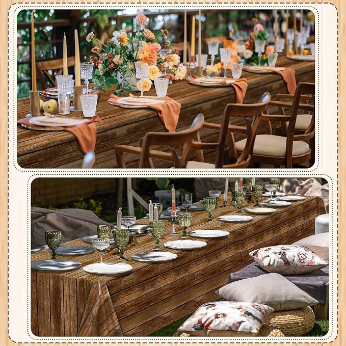 Kochorie 200 Ft x 54 Inch Wood Grain Tablecloth Roll in Slide Cutter Box - Image 6
