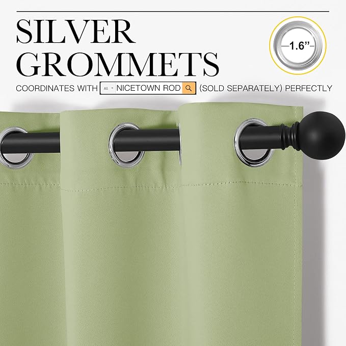 NICETOWN Curtains for Bedroom, Grommet Top Blackout Drapes for Son's Room - Image 3