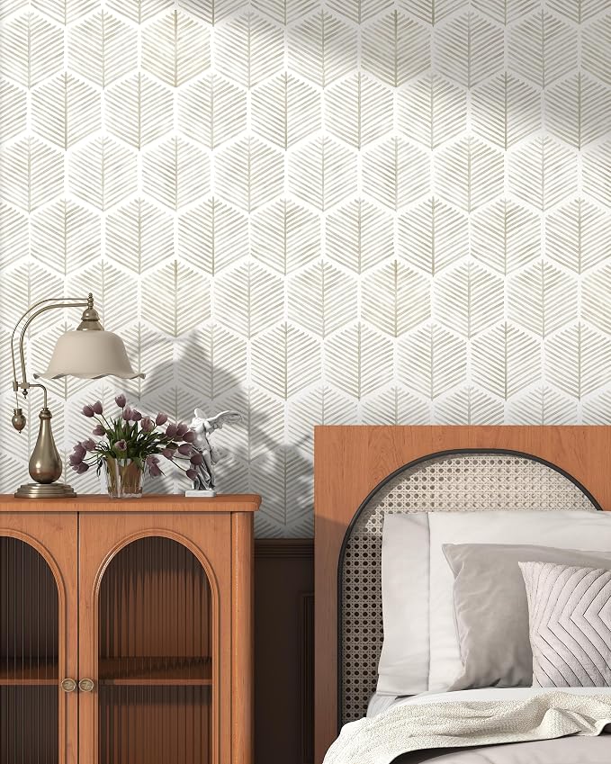 Modern Peel and Stick Wallpaper 17.3''×393'' Self Adhesive Wallpaper Boho - Image 4