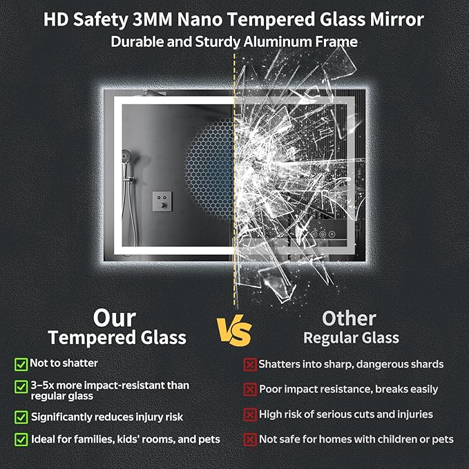 55"x30" LED Bathroom Mirror - Image 5