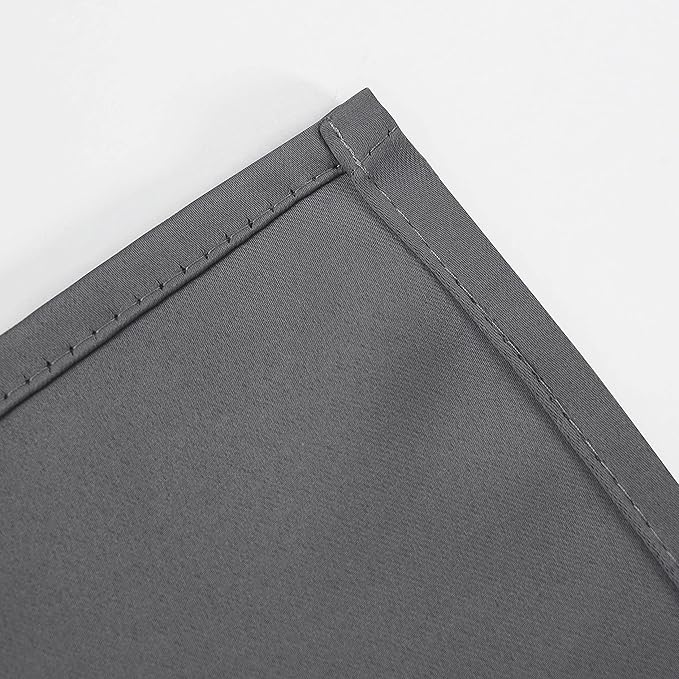 LEMOMO Grey Bedroom Blackout Curtains/52 x 63 Inch Long/Set of 2 Curtain - Image 8