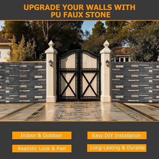 ROOMTEC 1-Pack Faux Stone Wall Covering Panels - Image 7