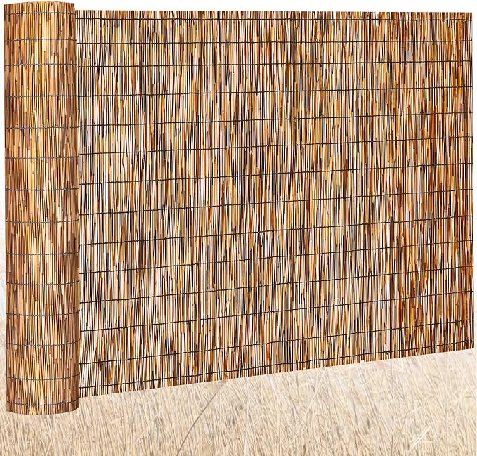 Barydat 1 Pcs 4 x 16.4 ft Reed Fence Roll, 85% Shade Bamboo Privacy Screen by home