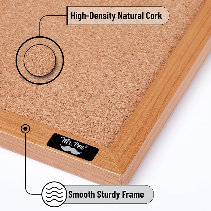 Mr. Pen- Cork Board, Bulletin Board, Cork Bulletin Board, Framed Cork Board - Image 3