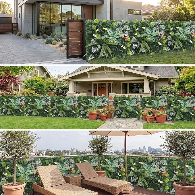 4 Pack 20"x20"Grass Wall Panels-Artificial Boxwood Panels - Image 5