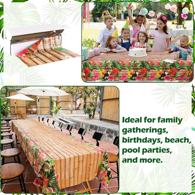 Kochorie 100 Ft X 54 Inch Hawaiian Luau Party Tablecloth Roll - Image 7