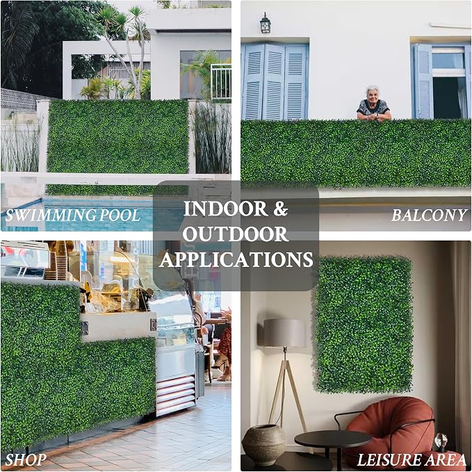 Artificial Grass Wall Panel, Outdoor Patio Balcony Privacy & Ivy Fence Covering - Image 6