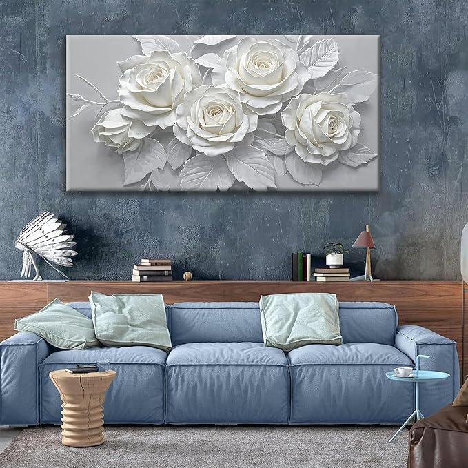 Suconvng Large Wall Art For Living Room Floral Canvas Art Wall Decorations - Image 5