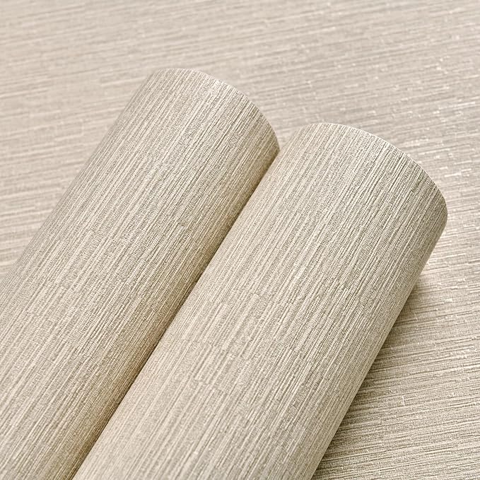 Haimin Grasscloth Wallpaper Peel and Stick 20.9in X 393in Fabric Contact Paper - Image 9