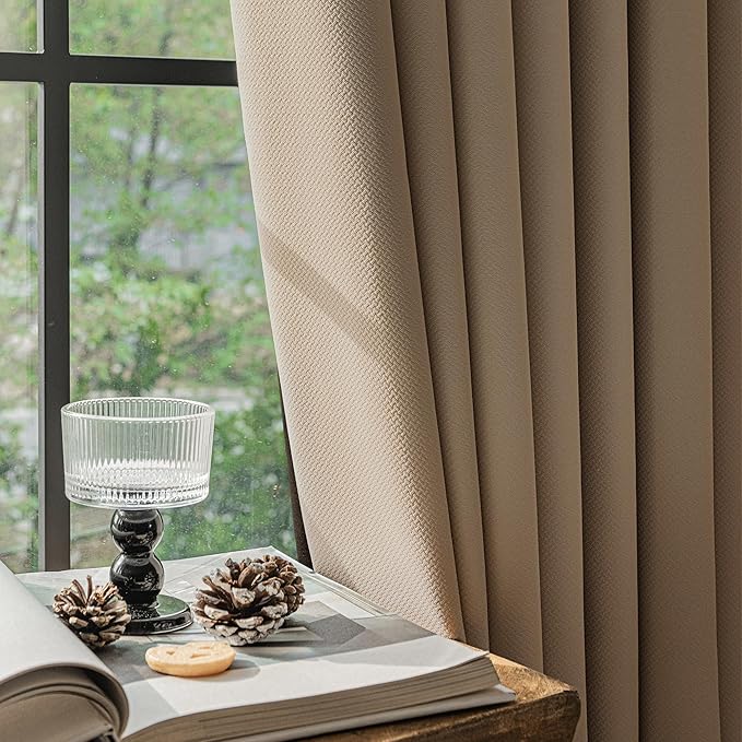 FMFUNCTEX 100% Brown Blackout Curtains - Image 6