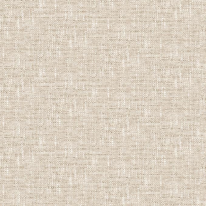 NuWallpaper by WallPops Tan Poplin Peel and Stick Wallpaper by NuWallpaper