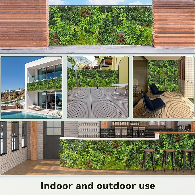 Artificial Grass Wall Boxwood Plant Panel: 20"x20" UV Resistant Green Leaves - Image 7