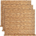 DoubleFill 3 Pcs Bamboo Shades Outdoor Reed Roll Up Blinds 72" W x 72" H by DoubleFill