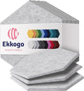 Acoustic Panels 12-Pack Soundproof Wall Panels 12"X10.4"X0.4" Sound Panels High by EkkogoAcousticPanels