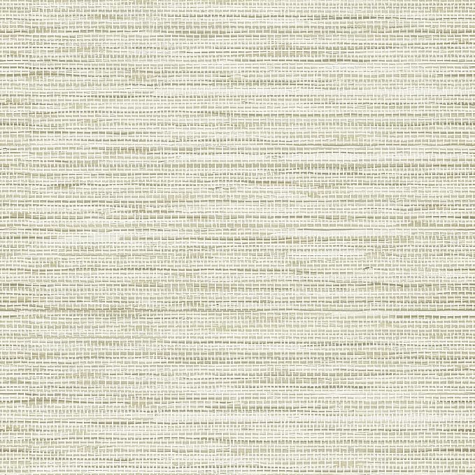 Simon&Siff Cream Textured Grasscloth Peel and Stick Wallpaper 17.7"x394" - Image 5