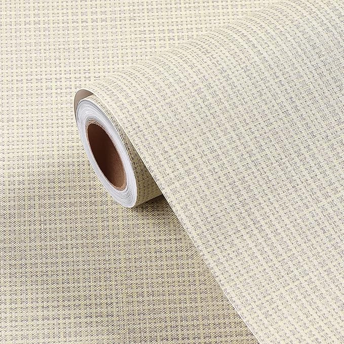 FunStick 24"x200" Thick Beige Peel and Stick Wallpaper by FunStick