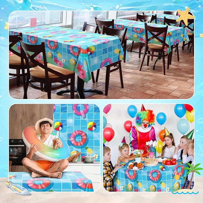 Kochorie 100 Ft x 54 Inch Swimming Pool Plastic Tablecloth Roll Pool Party - Image 6