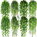 8 Pack Artificial Hanging Plants Fake Greenery Plants Fake lvy Vine by LZAAYNGS