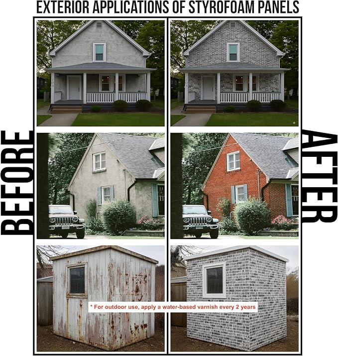 3D Faux Brick Wall Panels – Lightweight Styrofoam Cladding - Image 8