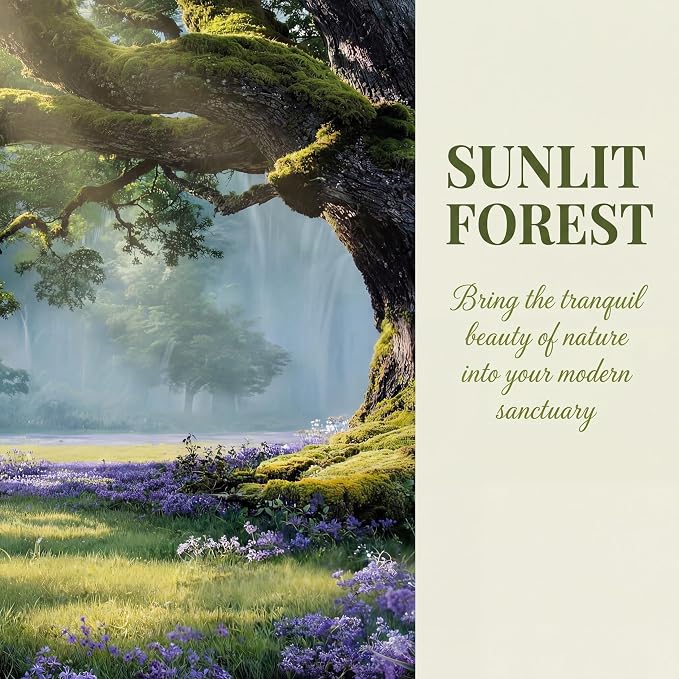 Ardemy Giant Tree Forest Canvas Wall Art 40"x20" Picture – Sunlit Landscape - Image 4