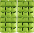 ZOENHOU 2 Pack Total 36 Roomy Pockets Green Vertical Garden Planter, by ZOENHOUDIRECT