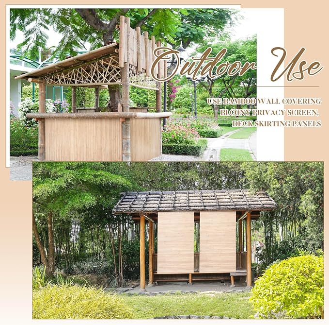 Juexica 4 Pcs Natural Bamboo Wall Panel - Image 5