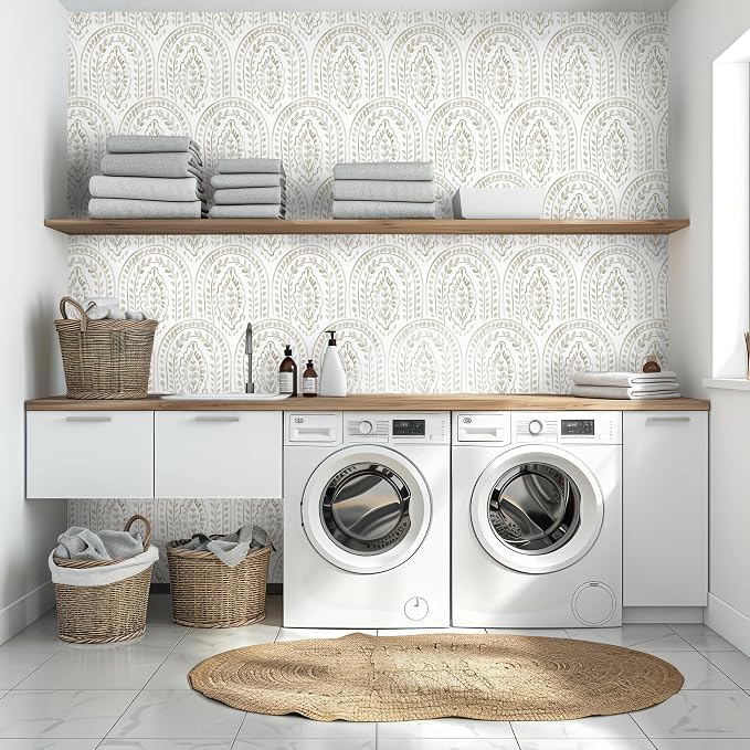 EeeComing Boho Peel and Stick Wallpaper Modern Wall Paper Peel and Stick - Image 3