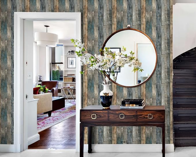 FLFK Grey Wood 16" x 256" Removable Wallpaper Peel and Stick - Image 5