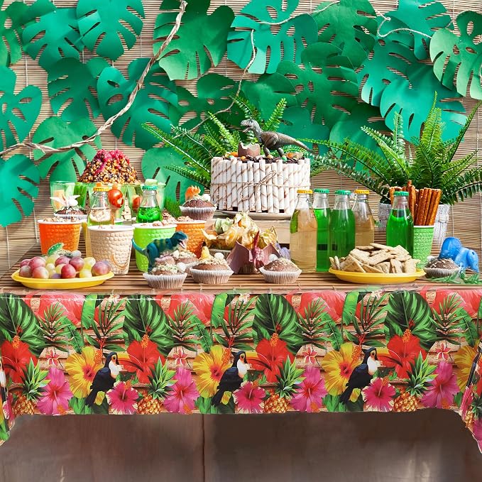 Kochorie 100 Ft X 54 Inch Hawaiian Luau Party Tablecloth Roll - Image 4
