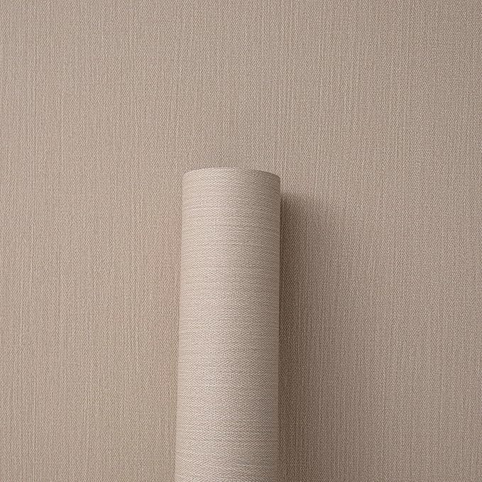 Haimin Fabric Wallpaper Textured Contact Paper Peel and Stick Faux Linen Wall - Image 5