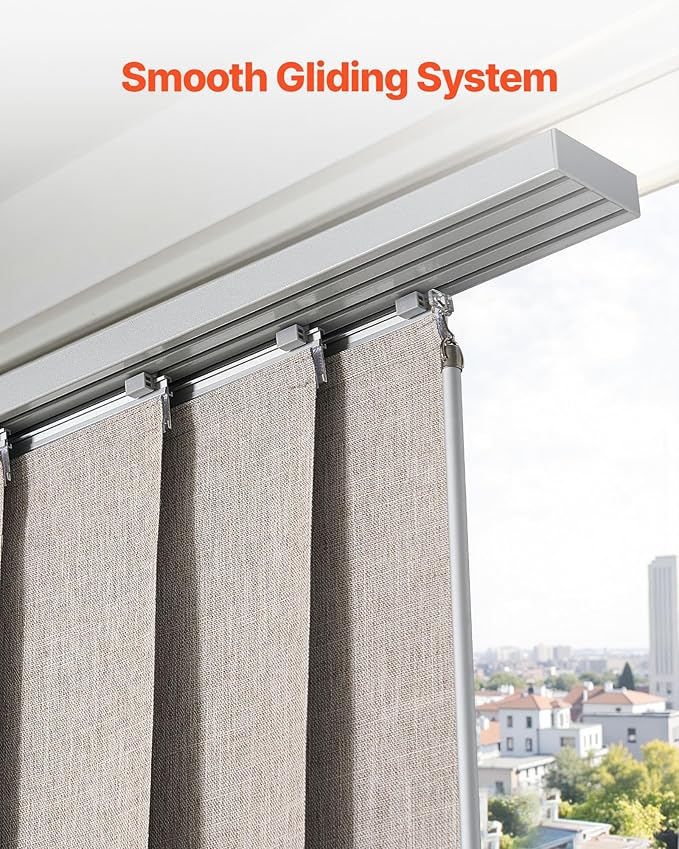 VEVOR Panel Track Blinds, Extendable Track from 45.8 in to 86 in W, Trimmable - Image 5