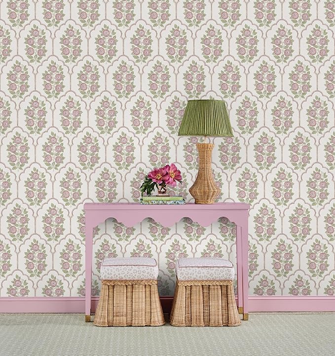 NuWallpaper x Society Social Floral Bazaar Rose Water Peel and Stick Wallpaper - Image 3