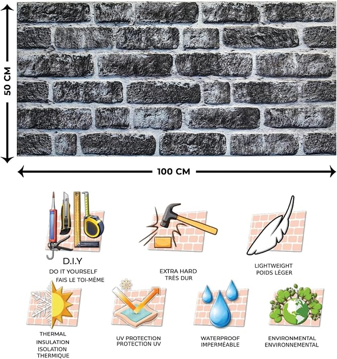 Dundee Deco 3D Wall Panels Faux Brick - Image 3