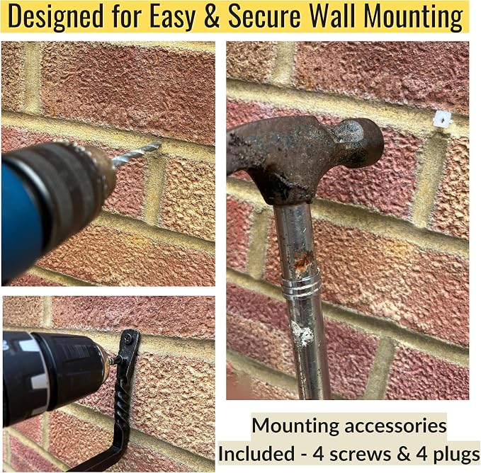 Unique Hand Crafted Pair of 2 Wall Hooks. Real Heavy Duty 50kgs Tested Wall - Image 6