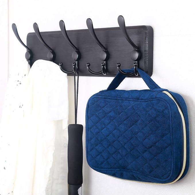SKOLOO Rustic Wall Mounted Coat Rack: 16" Stud Spacing, Pine Real Wood Plank - Image 3