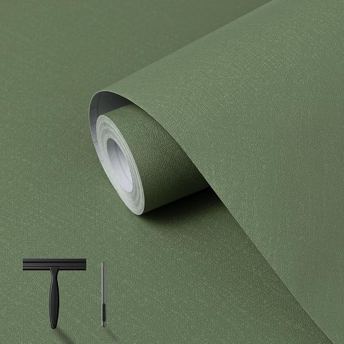 practicalWs Green Contact Paper Peel and Stick Wallpaper by practicalWs