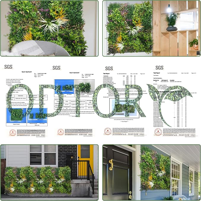 ODTORY Artificial Greenery Grass Wall Panels: 68'' x 120'' UV-Anti Faux - Image 5