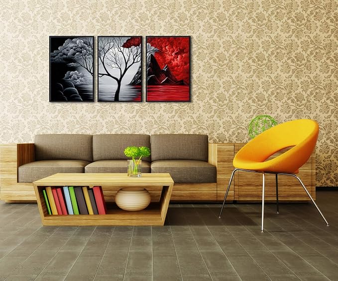Wieco Art Large Size Framed Art Canvas Art Prints Wall Art the Cloud Tree - Image 3