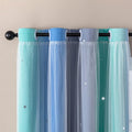 XiDi Curtains for Bedroom Decor, Rainbow BluGrenGrey-52-54 by Addsomecolortolife