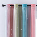 XiDi Curtains for Bedroom Decor, Rainbow Pink-Blue-34-54 by Addsomecolortolife