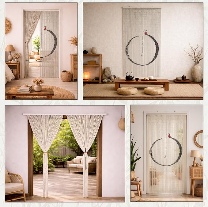 Vietbud Décor Fishing Art Bamboo Beaded Curtains - Image 6