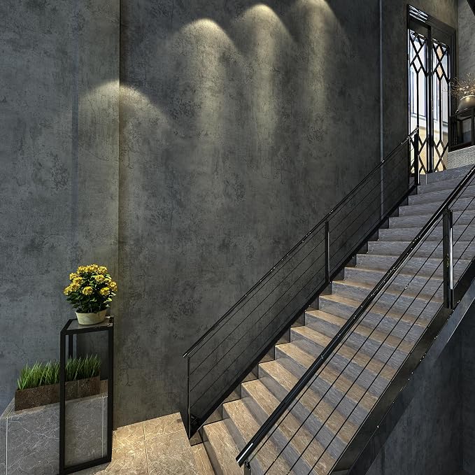 3yecao 31"×1181" Extra Wide Big Thickness Blue Grey Concrete Wallpaper Peel and - Image 5