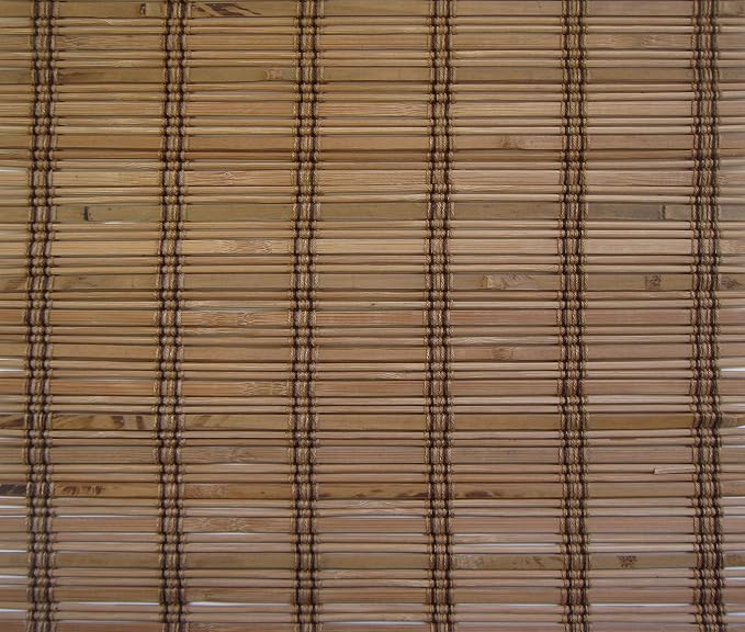 Cordless Woven Wood Roman Shades, 57W x 36H, Ashbury Camel, Sizes 20-72 Wide - Image 4