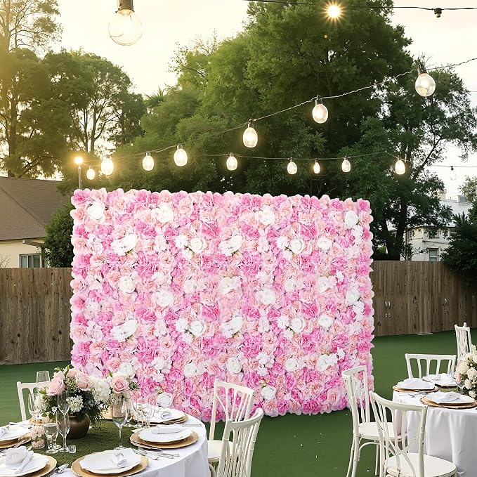 VEVOR 3D Flower Wall Panel, Artificial Floral Wall Background Mesh Backing Mat - Image 8