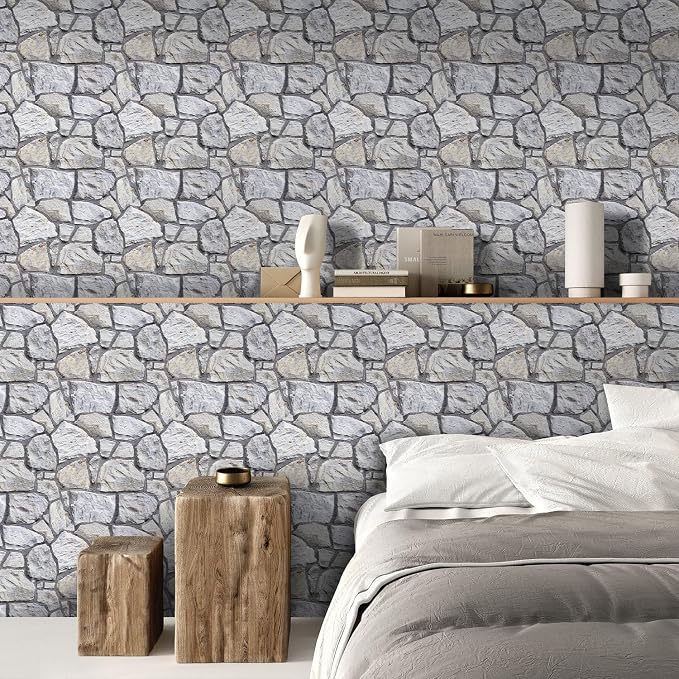 COMSTICKC 3D Faux Stone Wall Panel Peel and Stick Wall Covering, Not Real Stone - Image 8