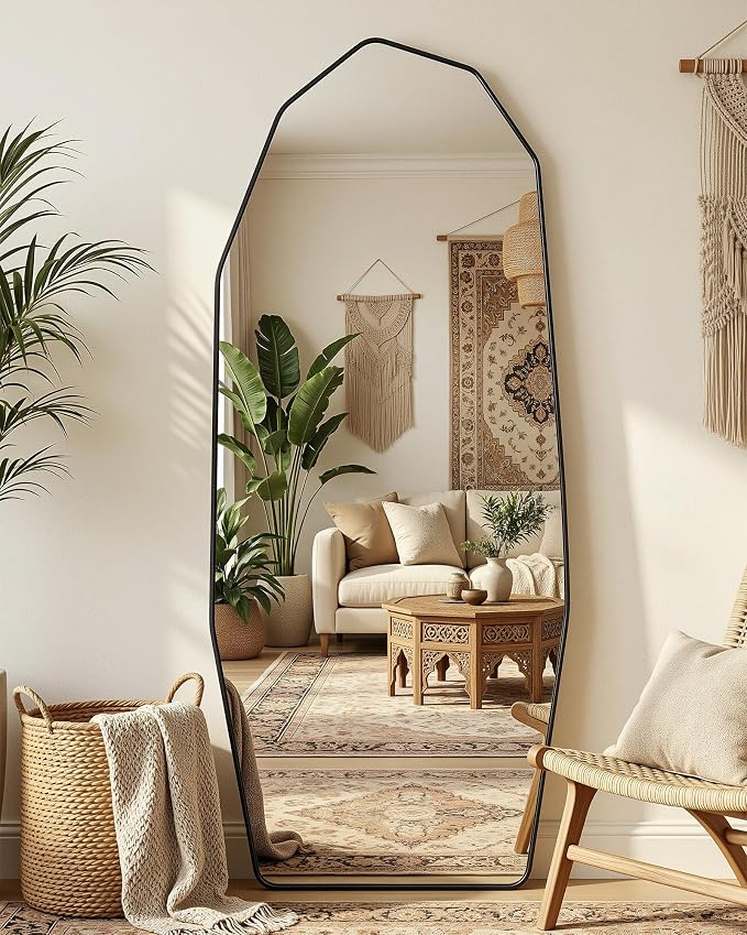 Antok Full Length Mirror, Free Standing Wall Mounted or Leaning Full Body Mirror - Image 3